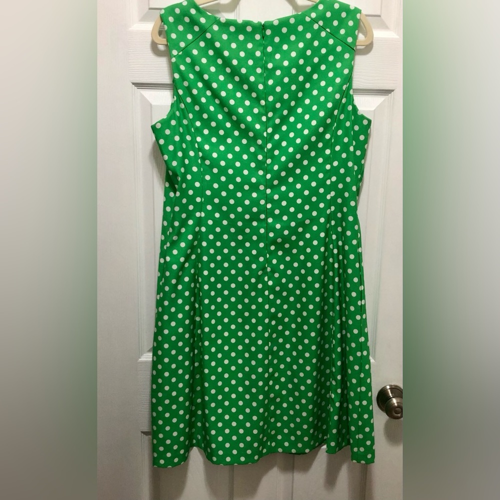 Established 1962 Green Polka Dot Fit & Flare Dress | Retro Classic A-Line - Picture 6 of 9